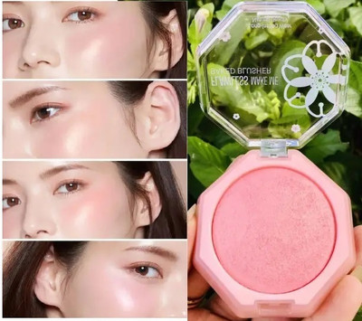 CATERINACHIARA Highly Pigmented Multi Purpose Pearl Shine Face Illuminating Blusher... Highlighter(SOFT PINK)