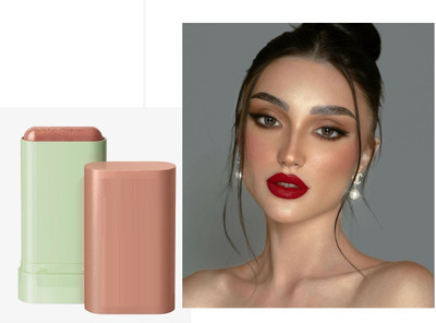 AFARAXIA best Key Blusher Multi-Use Makeup Blush Stick(brown)