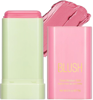 REIMICHI Multi-Use Lightweight and Long-Lasting Key Blusher Makeup Blush Stick(pink)