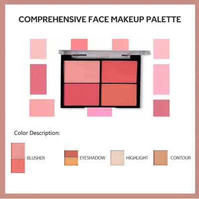 KAIASHA 4 in 1 beauty full Amezing Blusher Palette pack of - 1(mlticolor)