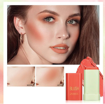 AFARAXIA New Multi-Use Long Lasting Cream Blusher Stick(Light orange)