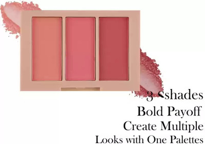 THTC 3 Color Blush Palette Cheek Blusher Shade-1(multicolor)