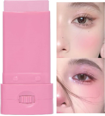 MYEONG 3 in 1 Cheeks Lips Eyes Moisturing Face Blush Multi-Use For All Skin(Shy Pink)