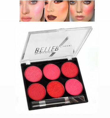 HSQ Bold Neon Blush Palette – 6 Matte Shades for Statement Looks(Multicolour)