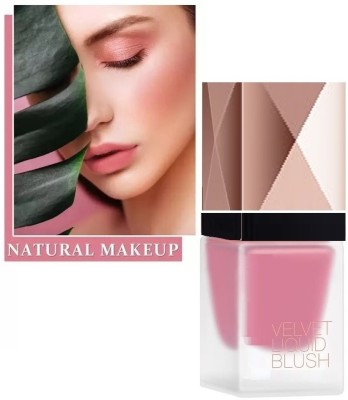 Yuency ROSY PINK VELVET TOUCH SOFT LIQUID BLUSH MAKEUP .(ROSE PINK)