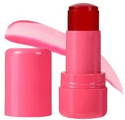 LOVE HUDA Waterproof Multi Purpose Eye Lip Cheek Milk Cooling Water Jelly Blush Stick Tint(Long Lasting Multicolor Blusher For Make up Lips Color Pink Red)