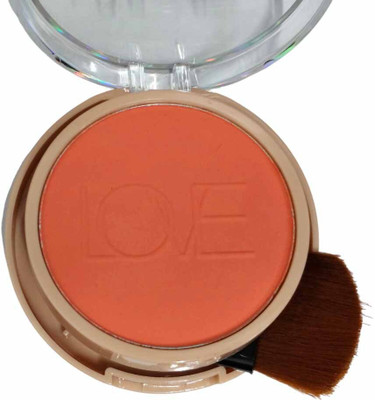 manasona Long-Lasting Cheek Color Matte Blush Compact Powder With Soft Brush(LIGHT BROWN)