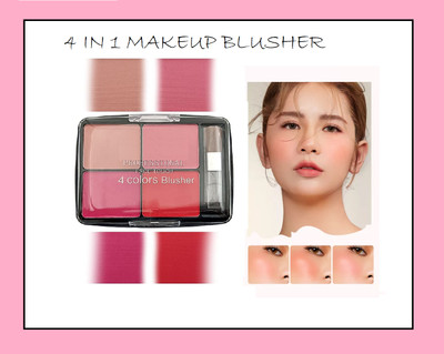 winry Professional 4 IN 1 Glow Blusher Palette Shimmery Matte(MULTICOLOUR)