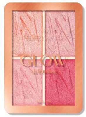 Hilary Rhoda 4 Attractive Shades Glow Blusher Palette(Shade 01)