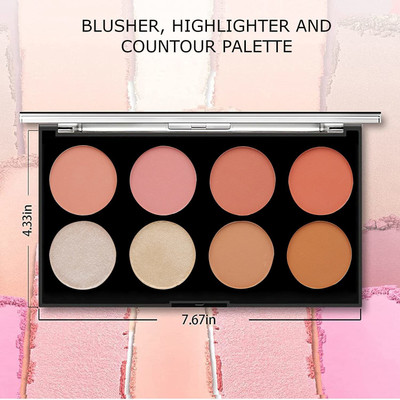 MARS matte blusher with highlighter and contour palette | face and cheeks(Shade-02)