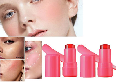 WOONGMI Waterproof Lip Tint Jelly Blush Stick Multi-Use Cheek and Lip(Punch)