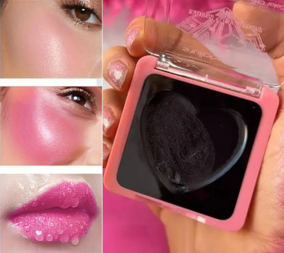 MYEONG Lip and Cheek Balm Tint Black Color Changing Black to Pink Blusher(Black)