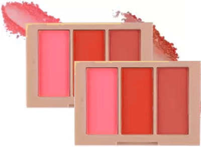 ADJD Matte blusher 3 color palette + face make up blusher palette(MULTI COLOUR)