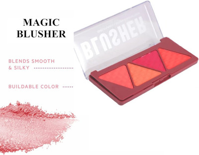 Maryville new look matte 4 in 1 blusher palette pack of 1(MULTI COLOR)