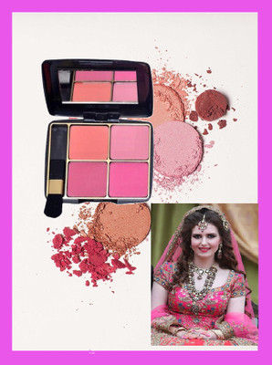 PERLENTE FANTASTIC MATTE FINISH LOOK WATERPROOF 4 IN 1 MAKE UP BLUSHER PALETTE(pink)