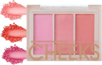 Herrlich Matte Finish 3 MultiColors Cheeks Mini Blusher kit(MULTICOLOR)