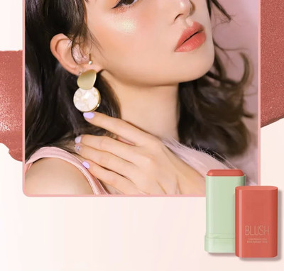 MR.THINDZ New_Cream Blush Stick - Matte & Dewy Finish, Long Wearing, Easy Application(brown)