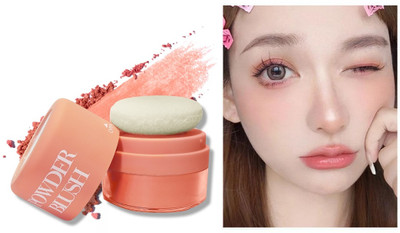 tanvi27 Soft Face Blusher Powder Cheek Nourishing Brightening Complexion Blush(CORAL PEACH)