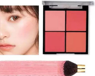 SHENYCOLORS Matte look 4 in 1 blusher palette for face make up(pink)
