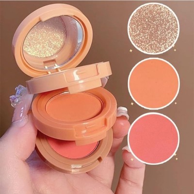 GABBU 3-in-1 Highlighter & Blush Glow Highlighter Makeup Kit(MULTICOLOR)