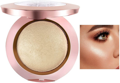 Arcanuy Hydrating Face makeup matte & shimmer finish baked blush(gold)