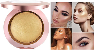 Arcanuy Golden Blushers for Cheeks Make up, Pigmented Blush Face Shimmering Finish(GOLD)