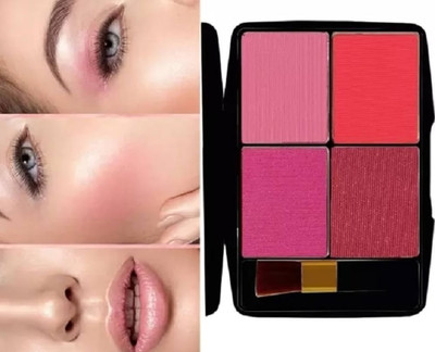 LILLYAMOR NEW 4 IN 1 MATTE BLUSHER PALETTE FOR WOMAN AND GIRLS(MULTICOLOR)