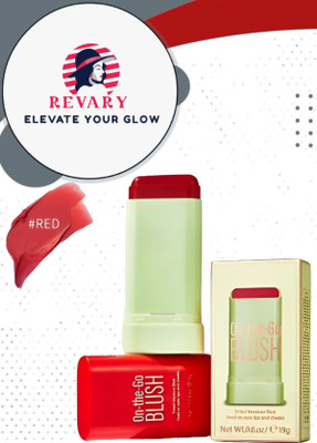 revary Blush Stick - Multi-Use Makeup Stick for Cheeks 19 Gm Ruby (Hot Red)(HOT RED)