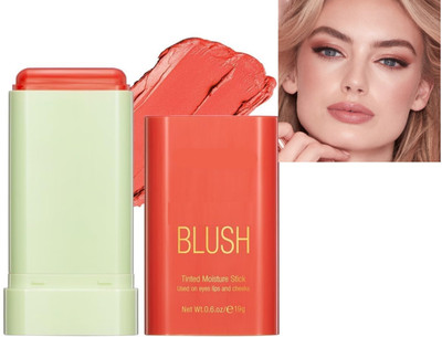 GABBU Use Matte finish Blusher Multi-Use Makeup Blush Stick for all skin type(Darack peach)