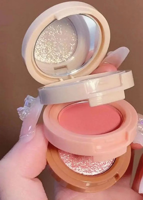 Lui Pui 3 in 1 blush makeup for face pack of 1(multicolor)