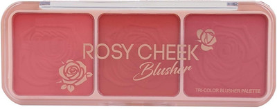 DARYUE Rose cheek Blusher multi 3 Fashion Shade Palette(Multicolor)