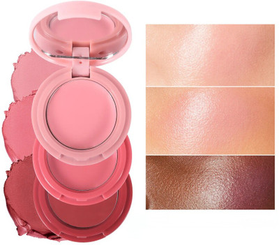 HSQ Tint Trio Wonder Blush Kit – 3-in-1 Layered Tint Blusher(Multicolour)