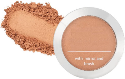 Neycare Brush and Mirror | Long Lasting Blush Powder | Soft and Smooth Texture |(Peach Brown)