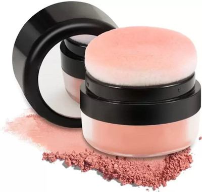 Jiwoo Blush Long Lasting Cheek Blusher With Puff(brown)