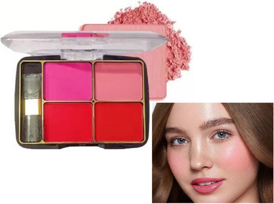 Maryville MATTE 4 IN 1 BLUSHER PALETTE SOFT AND SMOOTH PAKC OF 1(multi color)