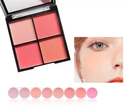 PERLENTE 4 in 1 multicolor blusher for women amazing look(multi color)