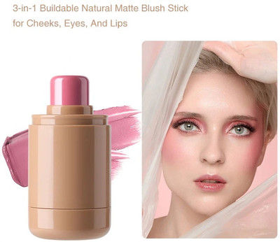 GULGLOW99 Cheeks Eyes and Lips, Moisturizing Formula Non-Greasy Long-lasting and Smooth(PIGGY PINK)