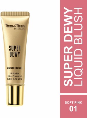 Teen Teen Super Dewy Liquid Blush, Ultra-Pigmented, Long-lasting, Butter-Like Blend(Soft Pink)