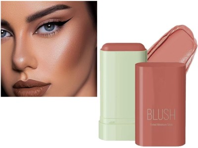 Latixmat Blush Stick 3 in 1 Cheeks Lips Eyes Moisturing Face Blush Multi-Use For All Skin(Coco)