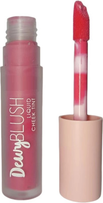 AFARAXIA Soft Creamy Liquid Blush for Cheeks Dewy Finish with lightwet texture(Pink)