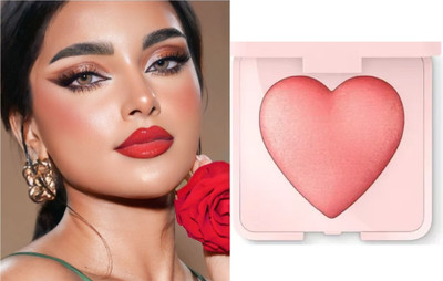 REIMICHI Baked Blusher and Highlighter and Long lasting Highlighter(PINK)