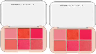ADJD 6 Color Blusher Palette Pressed Powder Blush(MULTI COLOUR)