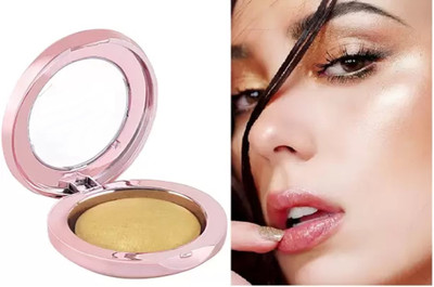 DARVING Blusher and bronzer highlighter palette shimmery look(GOLD)