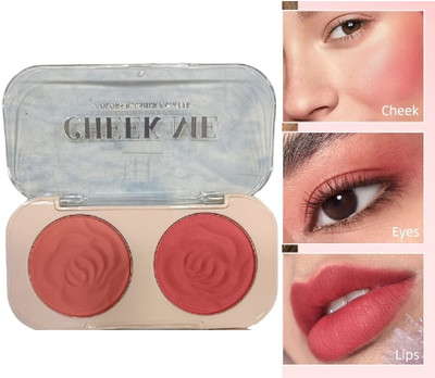BLUEMERMAID 2 IN 1 BLUSHER KIT NATURAL FINISH(MULTICOLOR)