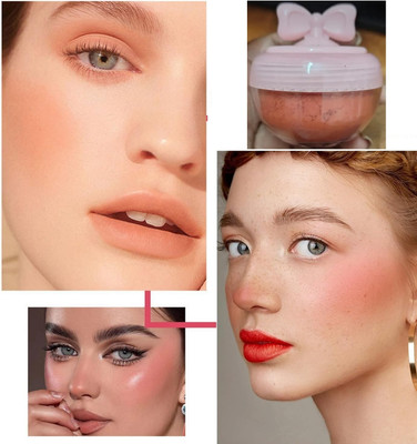 REIMICHI New Soft Face Blusher Powder Cheek lightwet and long lasting(peach)