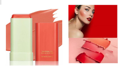 Lui Pui MATTE FINISH RED COLOR BLUSH MAKEUP STICK(RED)
