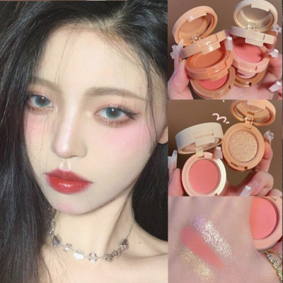 WOONGMI Best 3 in 1 Blusher + Highlighter+Eyeshadow With Mini Compact Palette(Multi)