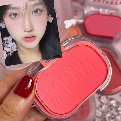 GULGLOW99 Baked Cheek Face Blusher Texture Matte Face Base Mineral Blusher Palette(NEON PINK)