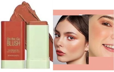 AFARAXIA New Multi-Use Long Lasting Cream Blusher Stick(Drack peach)