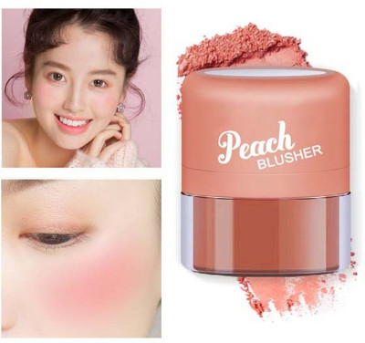 MYEONG Blush Long Lasting Cheek Blusher With Puff(Brown)